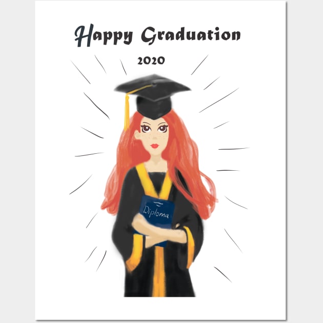 Graduation personalized gift Poster - She believed she could so she did - Invitation Daughter High school College Print Girl Class of 2020 Wall Art by GalleryArtField